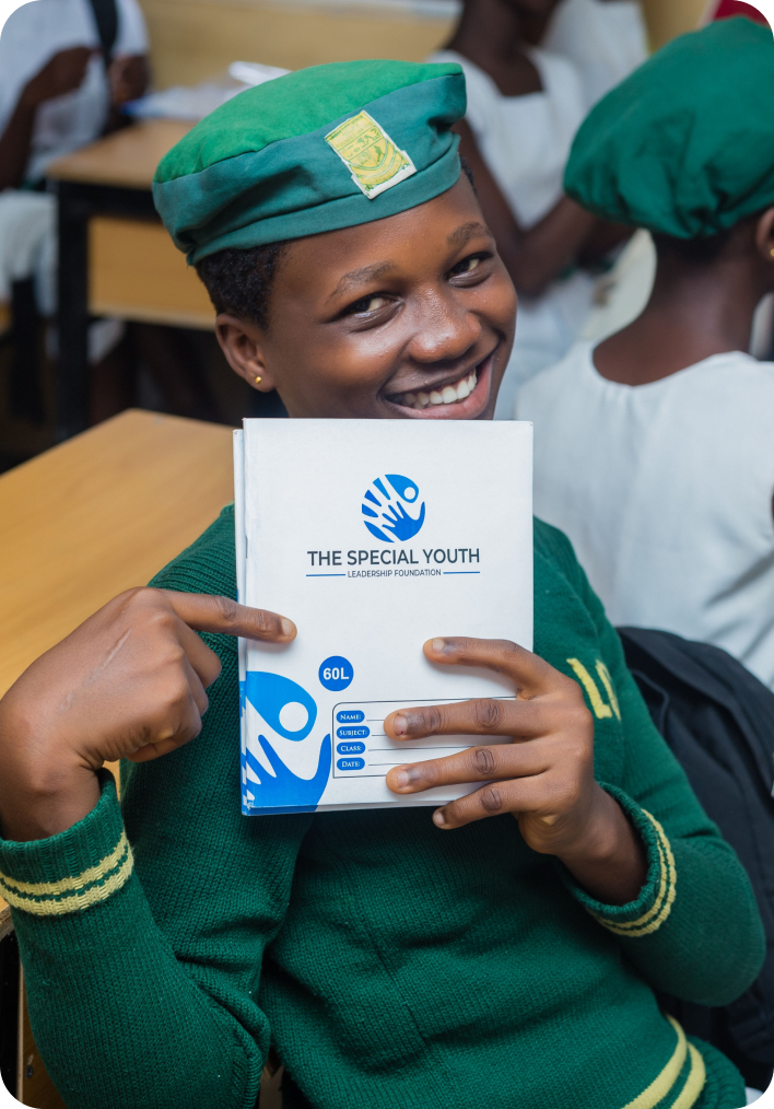 Image of a girl holding a The Special Youth Book
